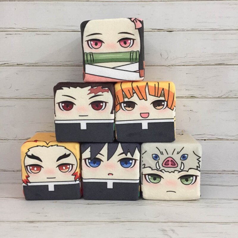 Anime Warrior Cube Plush Set