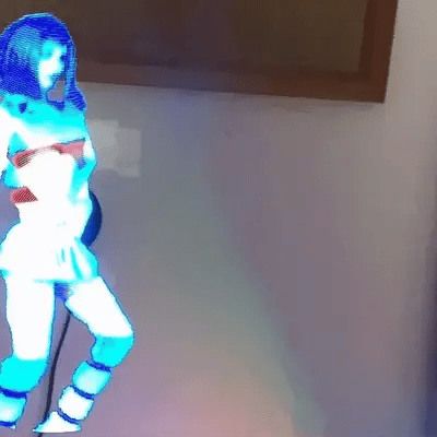 Floating Anime Hologram Fan
