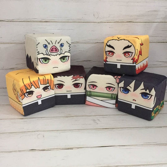Anime Warrior Cube Plush Set